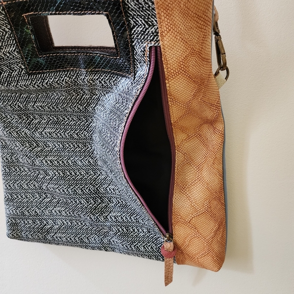 Ebarrito multicolor genuine leather shoulder strap tote handbag - Picture 4 of 12